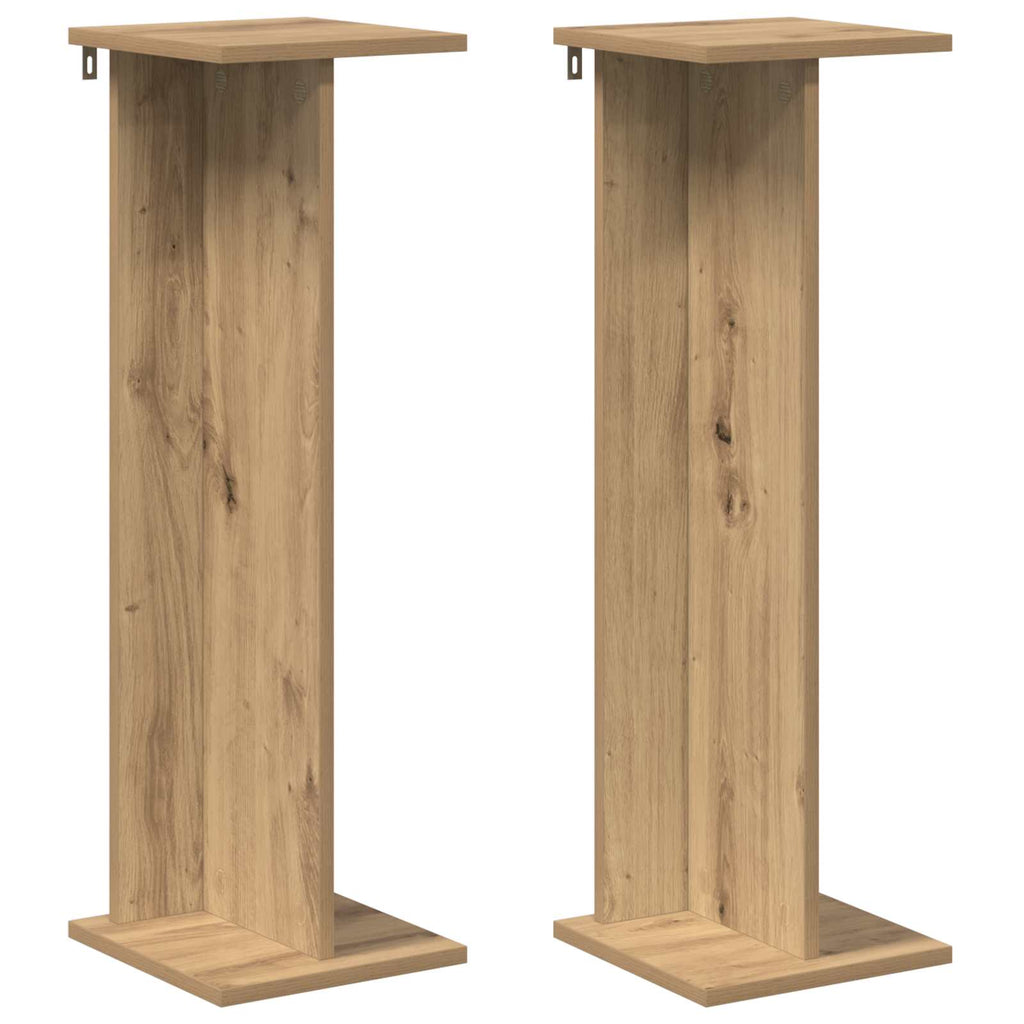 vidaXL Stojak na rośliny 2 pcs Dąb Rzemieślniczy 25 x 25,5 x 80,5 cm