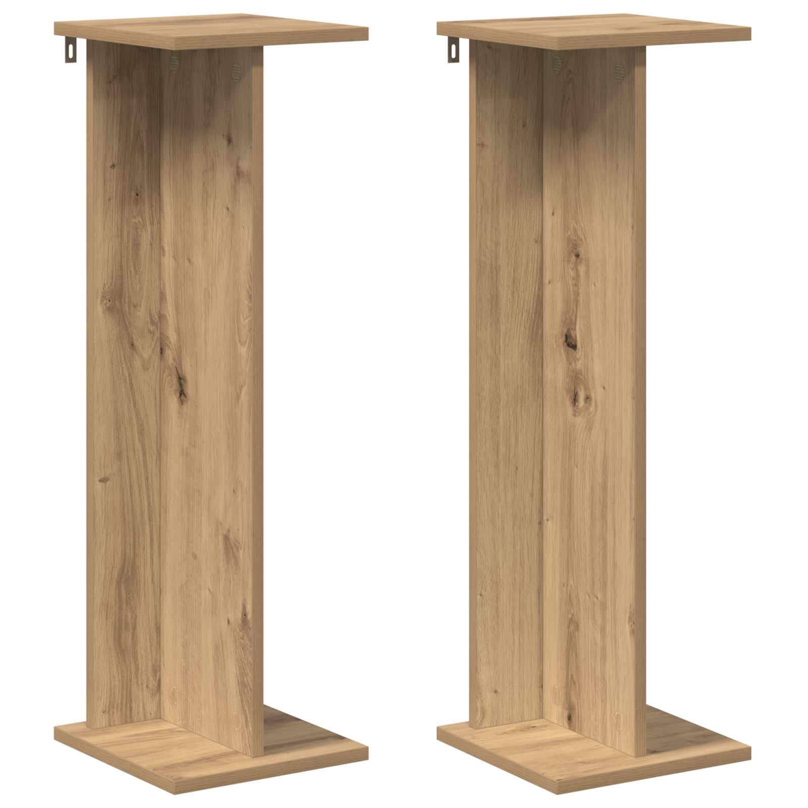 vidaXL Stojak na rośliny 2 pcs Dąb Rzemieślniczy 25 x 25,5 x 80,5 cm
