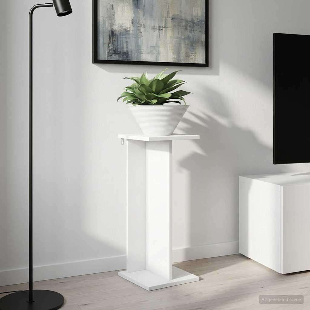 vidaXL Stojak na rośliny Biały 25 x 25,5 x 60,5 cm Drewno inżynieryjne