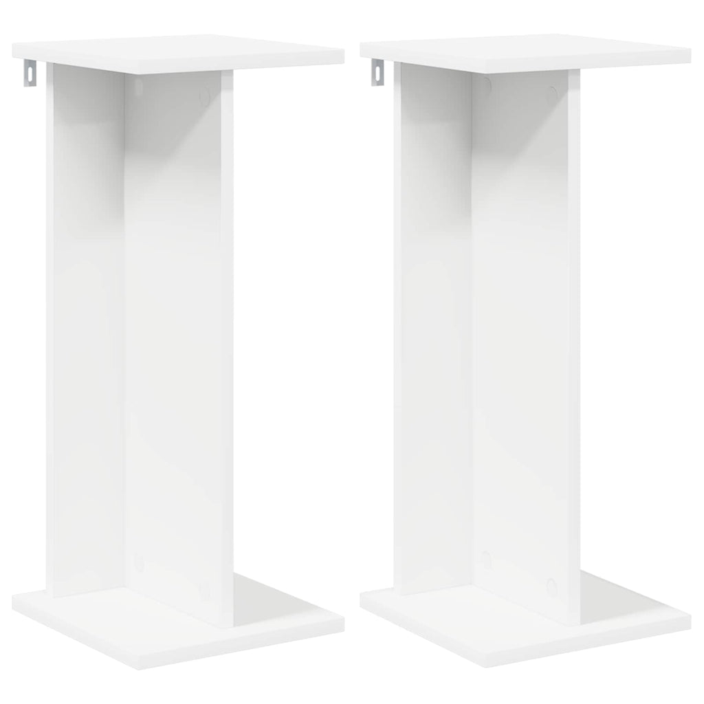 vidaXL Stojak na rośliny 2 pcs Biały 25 x 25,5 x 60,5 cm