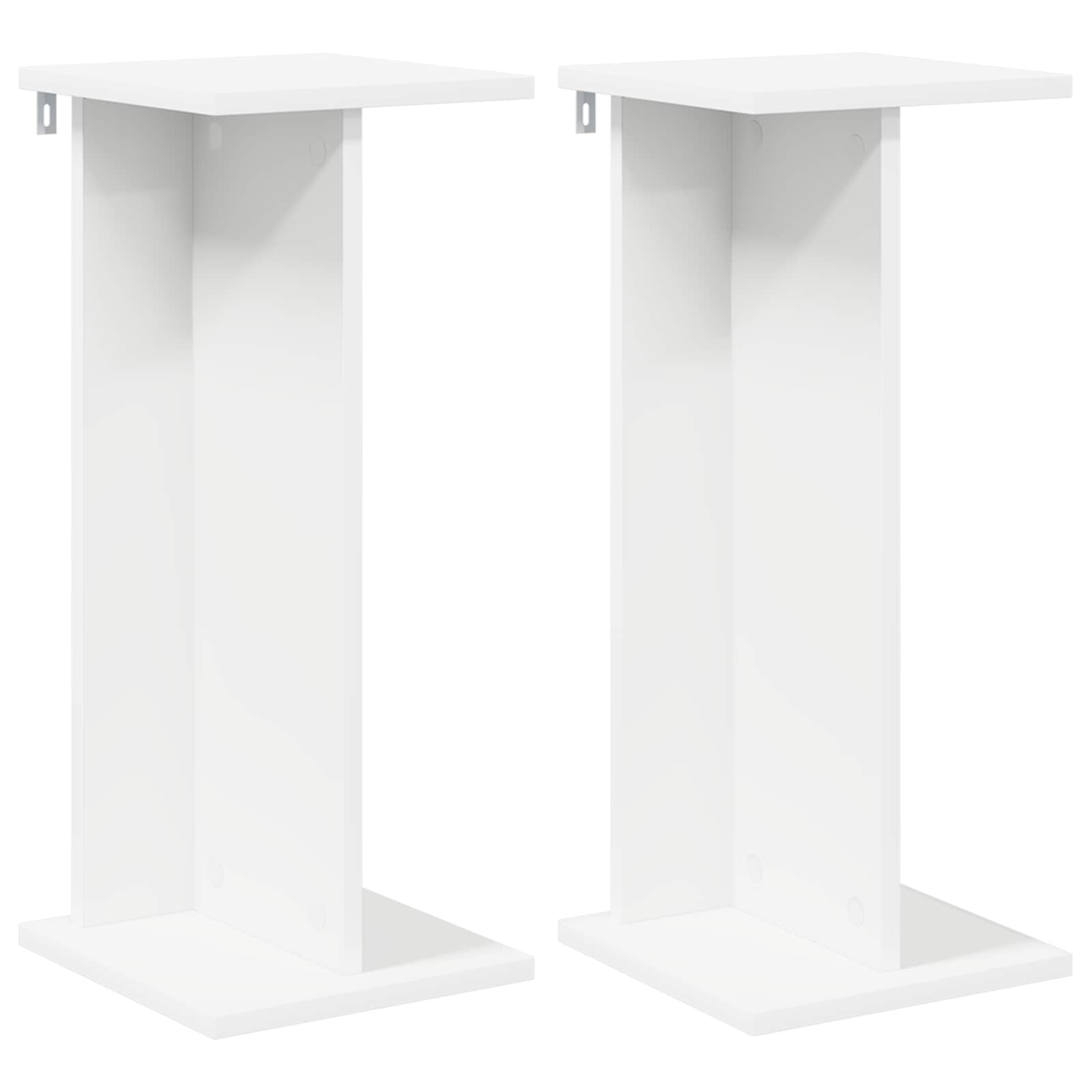 vidaXL Stojak na rośliny 2 pcs Biały 25 x 25,5 x 60,5 cm