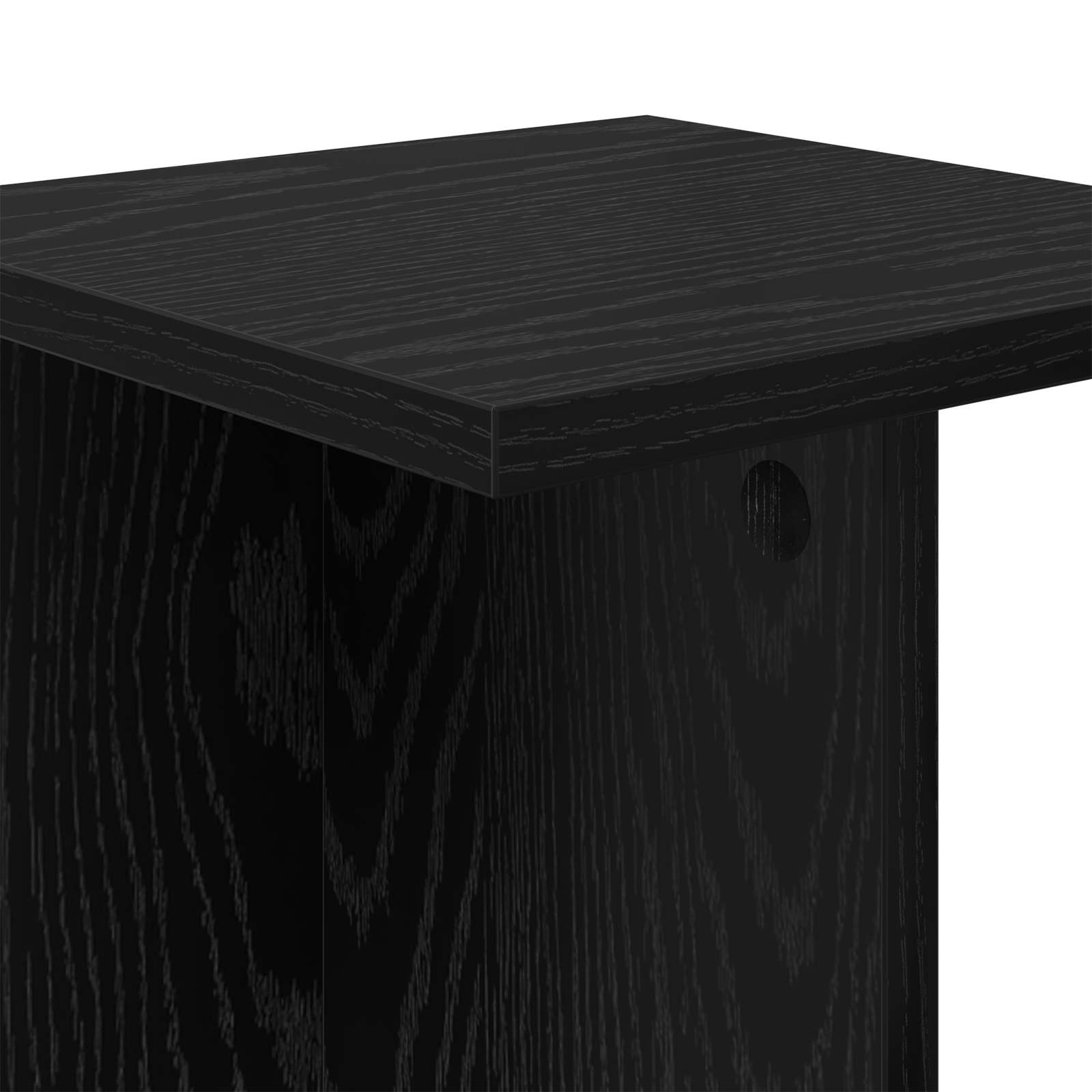 vidaXL Stojak na rośliny 2 pcs Czarny Dąb 25 x 25,5 x 60,5 cm