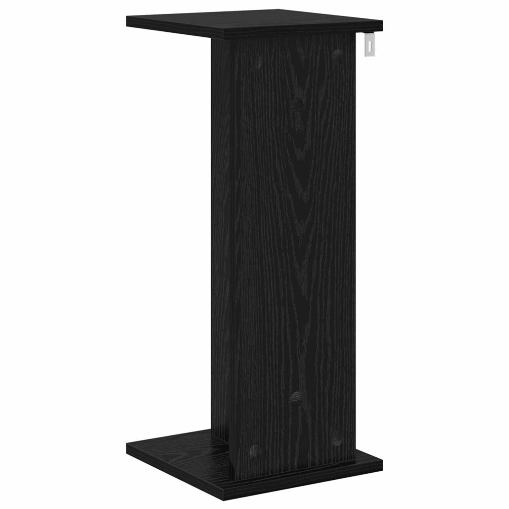 vidaXL Stojak na rośliny 2 pcs Czarny Dąb 25 x 25,5 x 60,5 cm