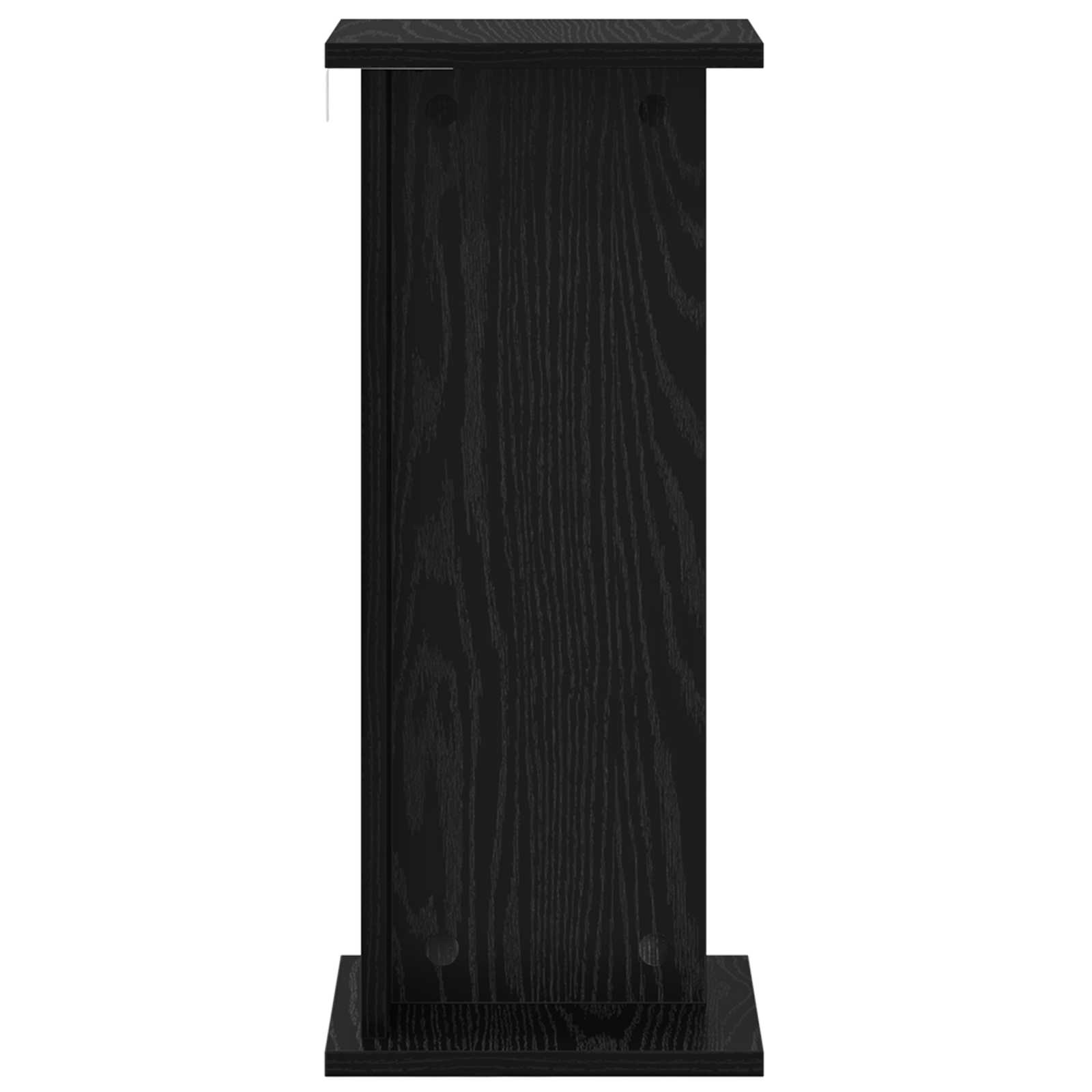 vidaXL Stojak na rośliny 2 pcs Czarny Dąb 25 x 25,5 x 60,5 cm