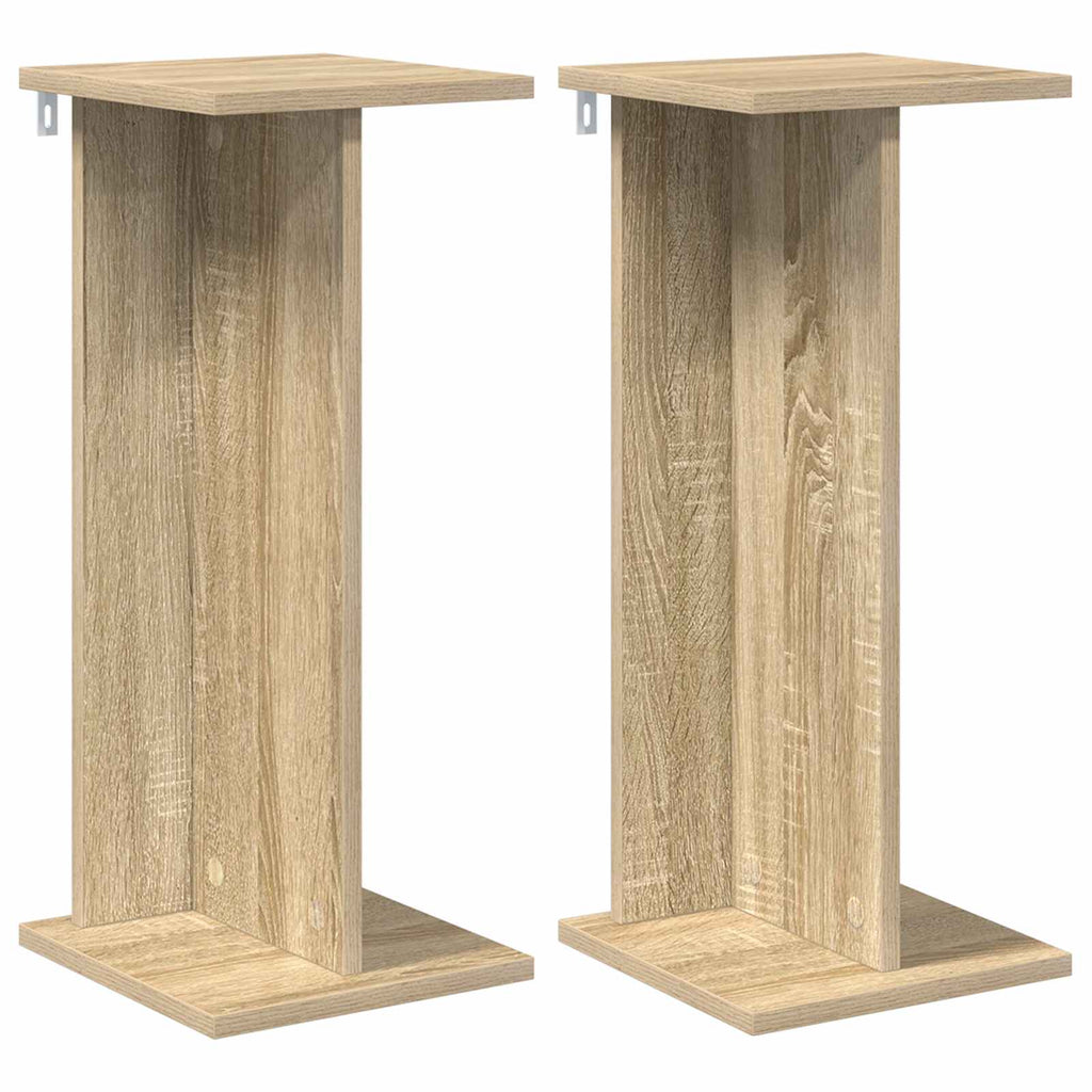 vidaXL Stojak na rośliny 2 pcs Dąb Sonoma 25 x 25,5 x 60,5 cm