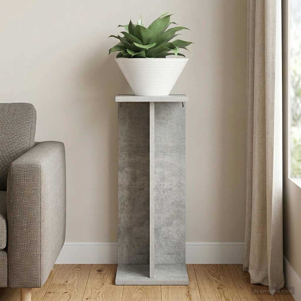 vidaXL Stojak na rośliny Betonowy Szary 25 x 25,5 x 60,5 cm
