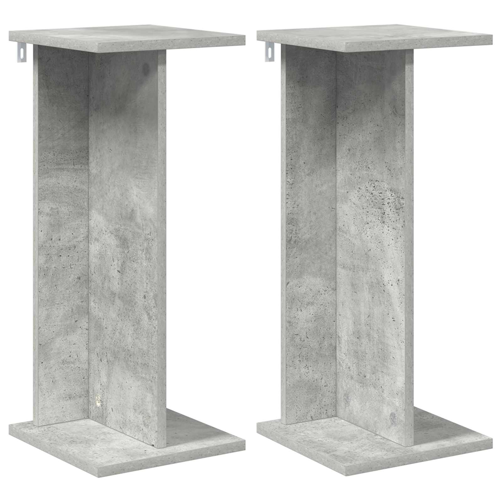 vidaXL Stojak na rośliny 2 pcs Betonowy Szary 25 x 25,5 x 60,5 cm