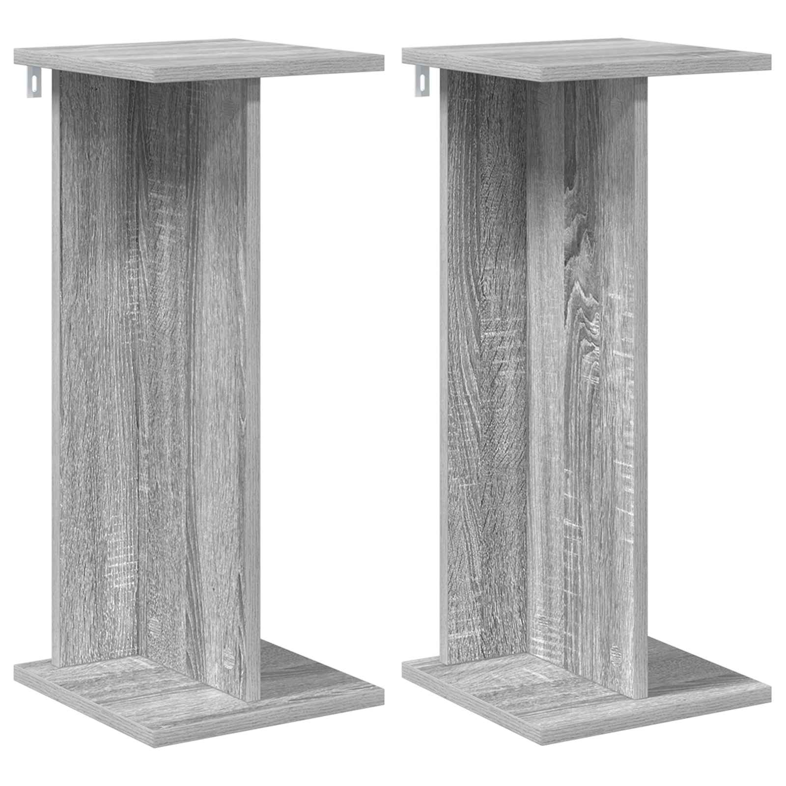 vidaXL Stojak na rośliny 2 pcs Szary Sonoma 25 x 25,5 x 60,5 cm