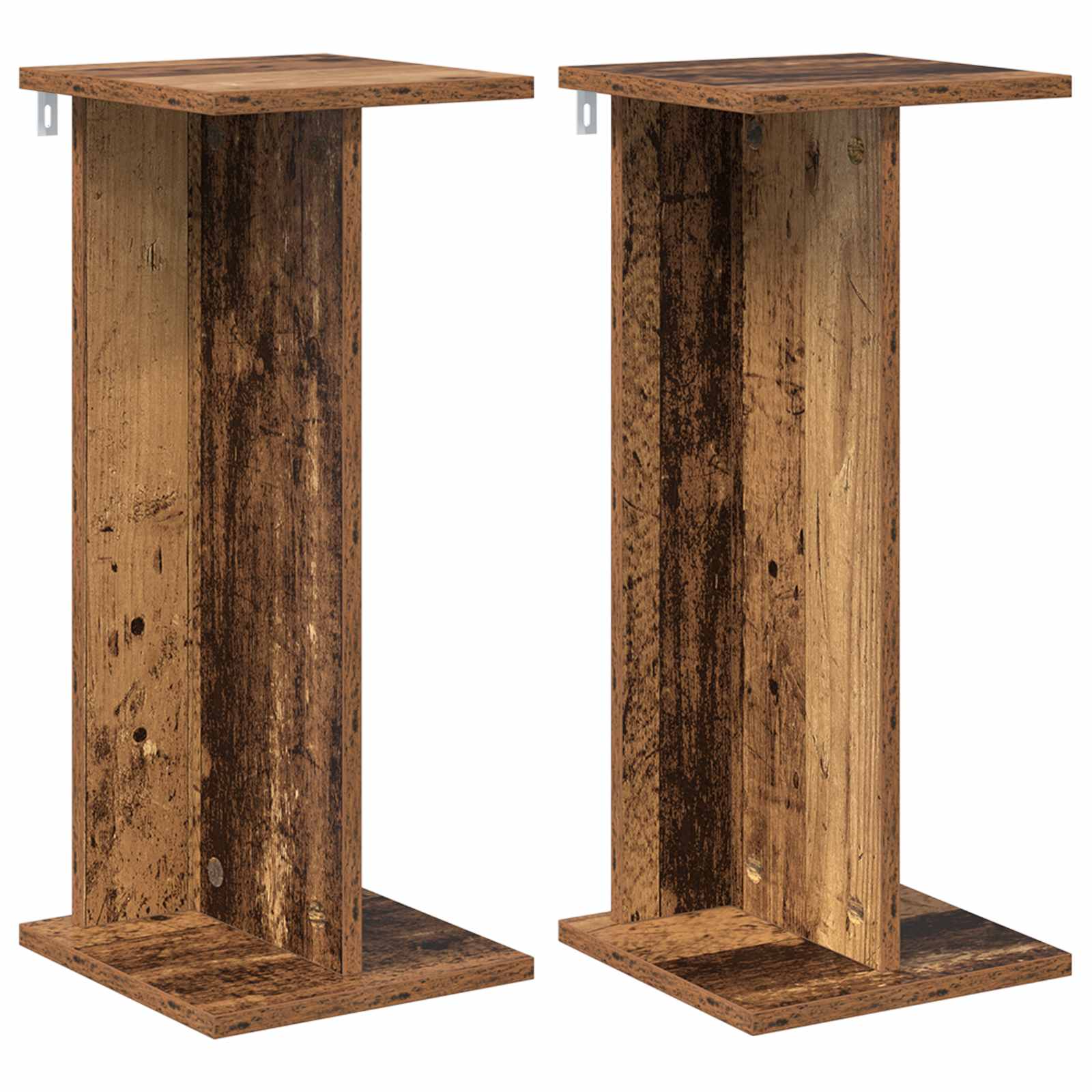 vidaXL Stojak na rośliny 2 pcs Stare drewno 25 x 25,5 x 60,5 cm