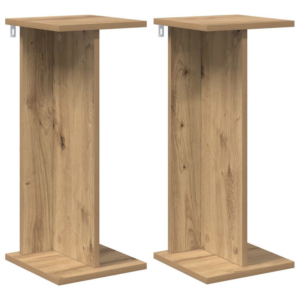 vidaXL Stojak na rośliny 2 pcs Dąb Rzemieślniczy 25 x 25,5 x 60,5 cm