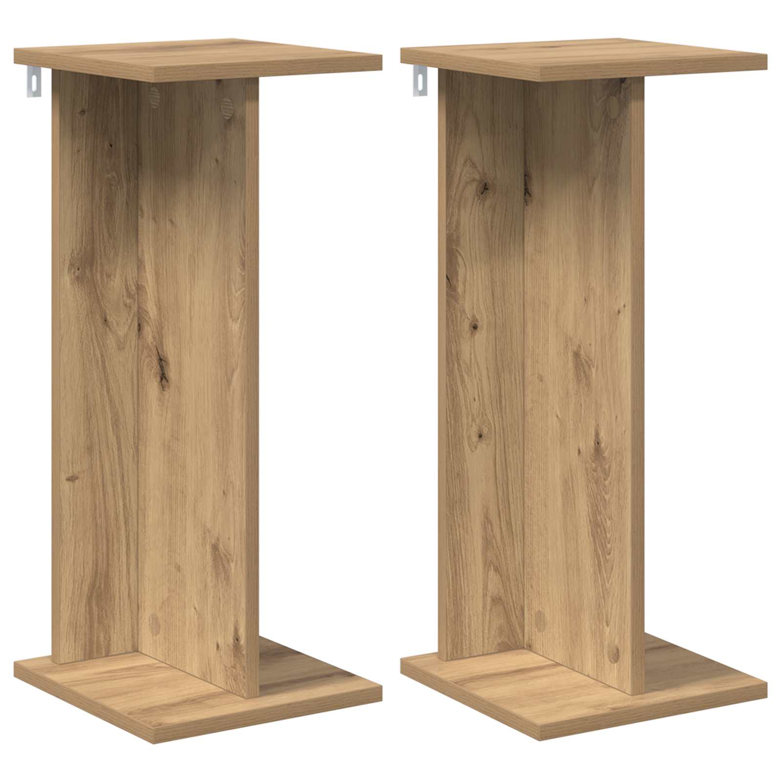 vidaXL Stojak na rośliny 2 pcs Dąb Rzemieślniczy 25 x 25,5 x 60,5 cm