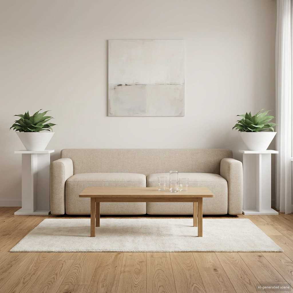 vidaXL Stojak na rośliny 2 pcs Biały 25 x 25,5 x 40,5 cm