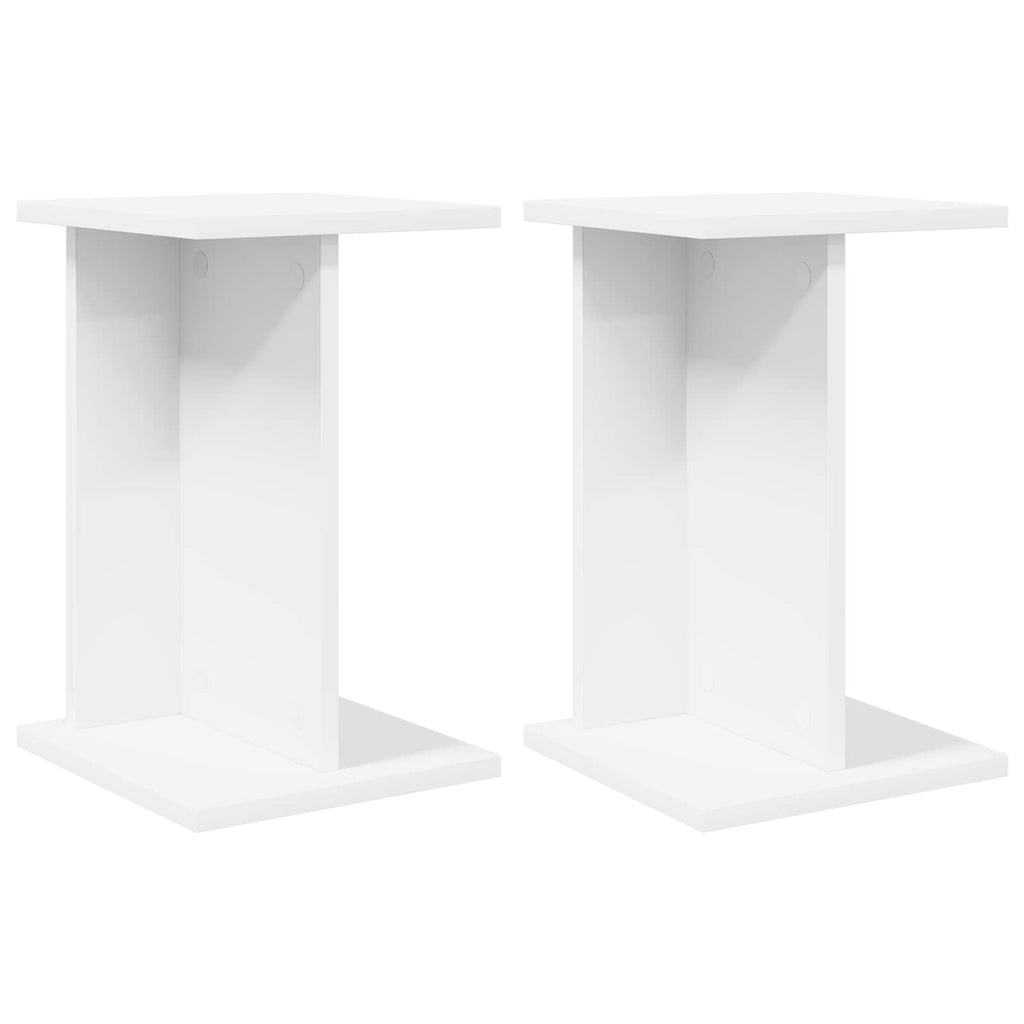 vidaXL Stojak na rośliny 2 pcs Biały 25 x 25,5 x 40,5 cm