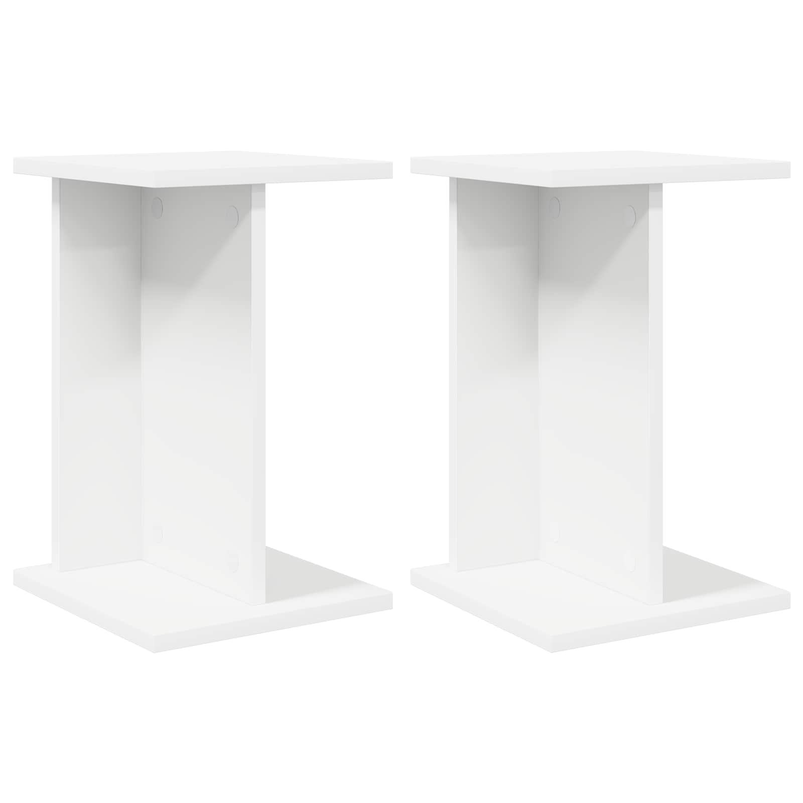 vidaXL Stojak na rośliny 2 pcs Biały 25 x 25,5 x 40,5 cm