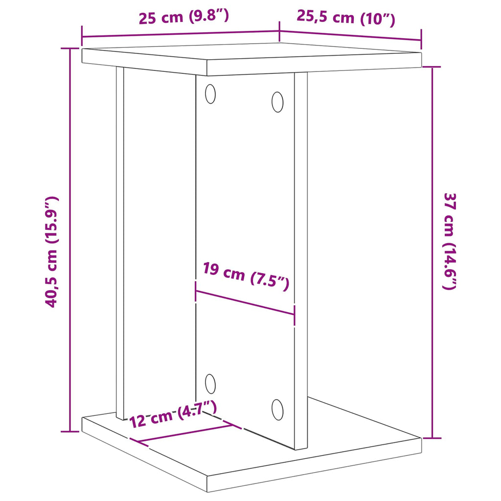 vidaXL Stojak na rośliny 2 pcs Biały 25 x 25,5 x 40,5 cm