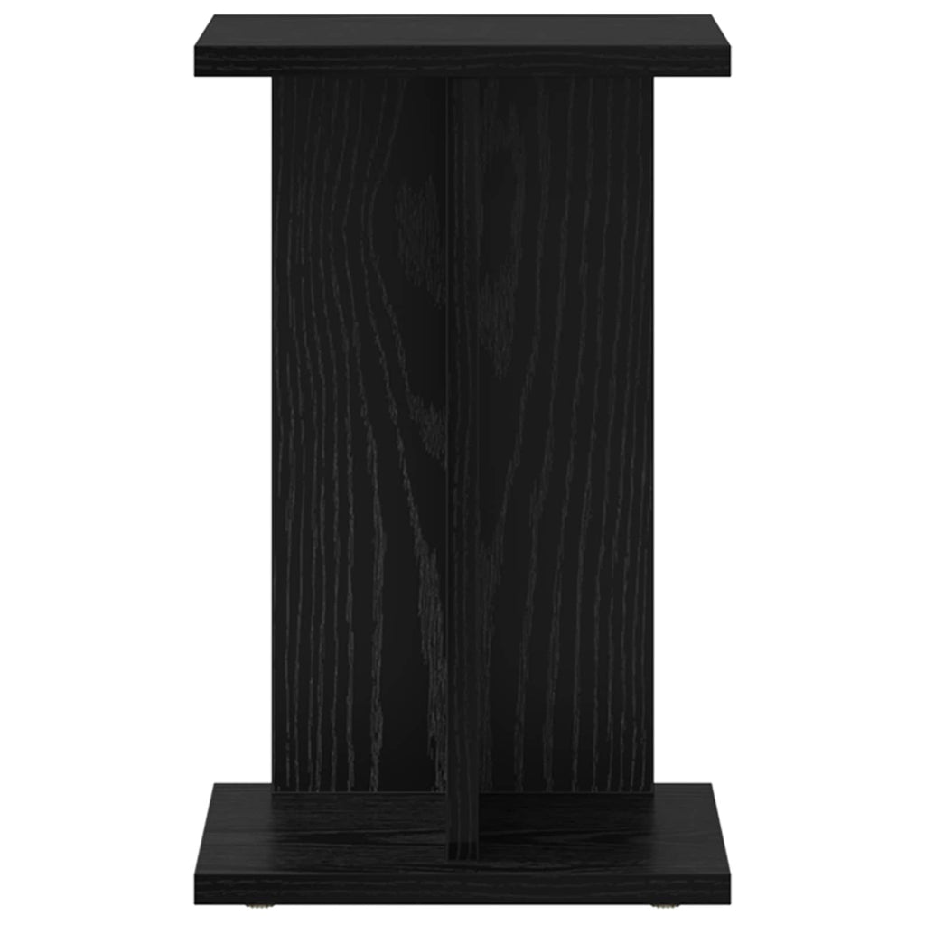vidaXL Stojak na rośliny 2 pcs Czarny Dąb 25 x 25,5 x 40,5 cm