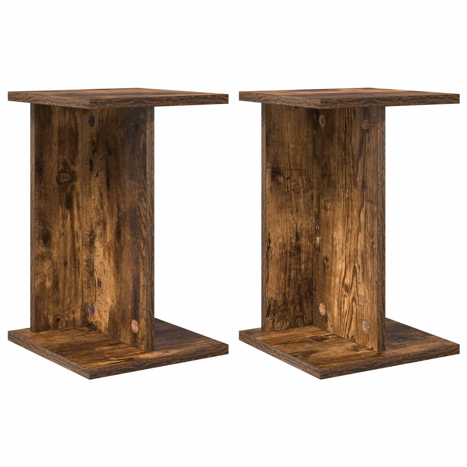 vidaXL Stojak na rośliny 2 pcs Dąb Wędzony 25 x 25,5 x 40,5 cm