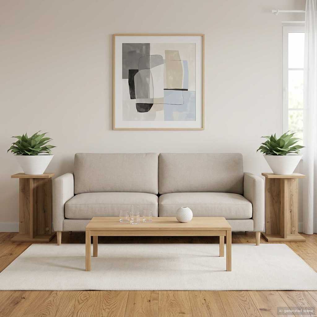 vidaXL Stojak na rośliny 2 szt. Dąb Rzemieślniczy 25 x 25,5 x 40,5 cm