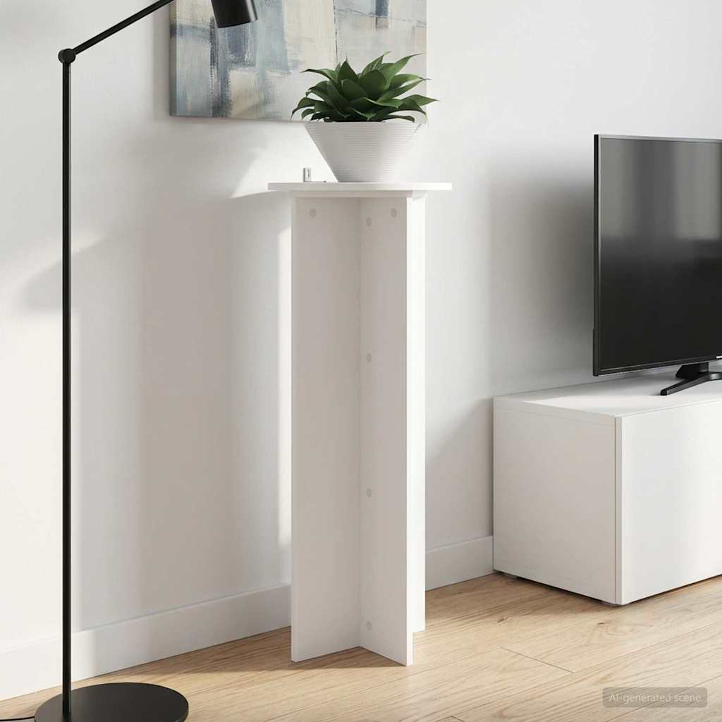 vidaXL Stojak na rośliny 2 pcs Biały Ø40 x 100 cm Drewno inżynieryjne