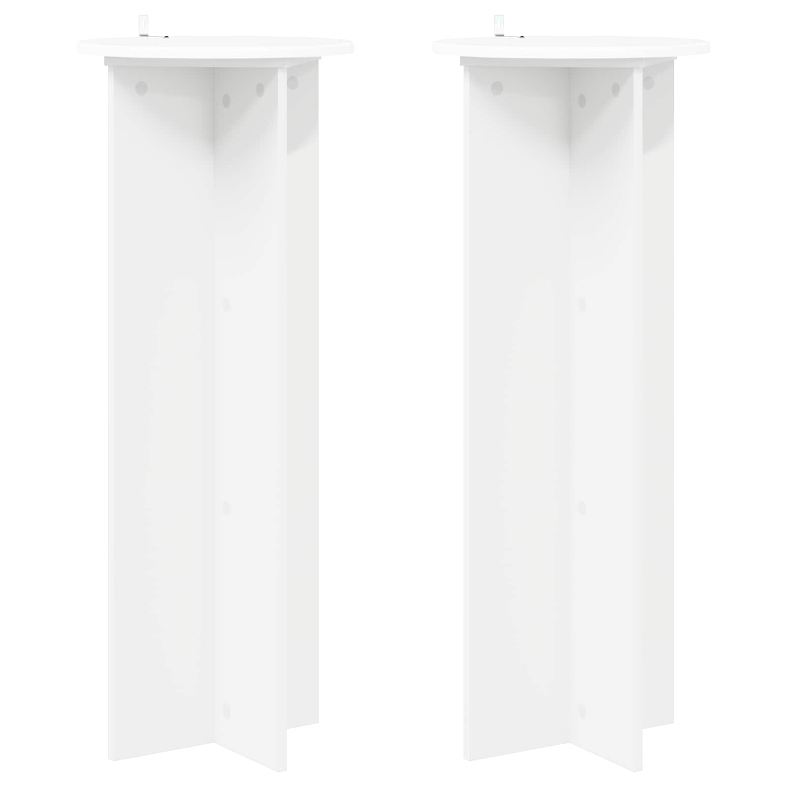 vidaXL Stojak na rośliny 2 pcs Biały Ø40 x 100 cm Drewno inżynieryjne