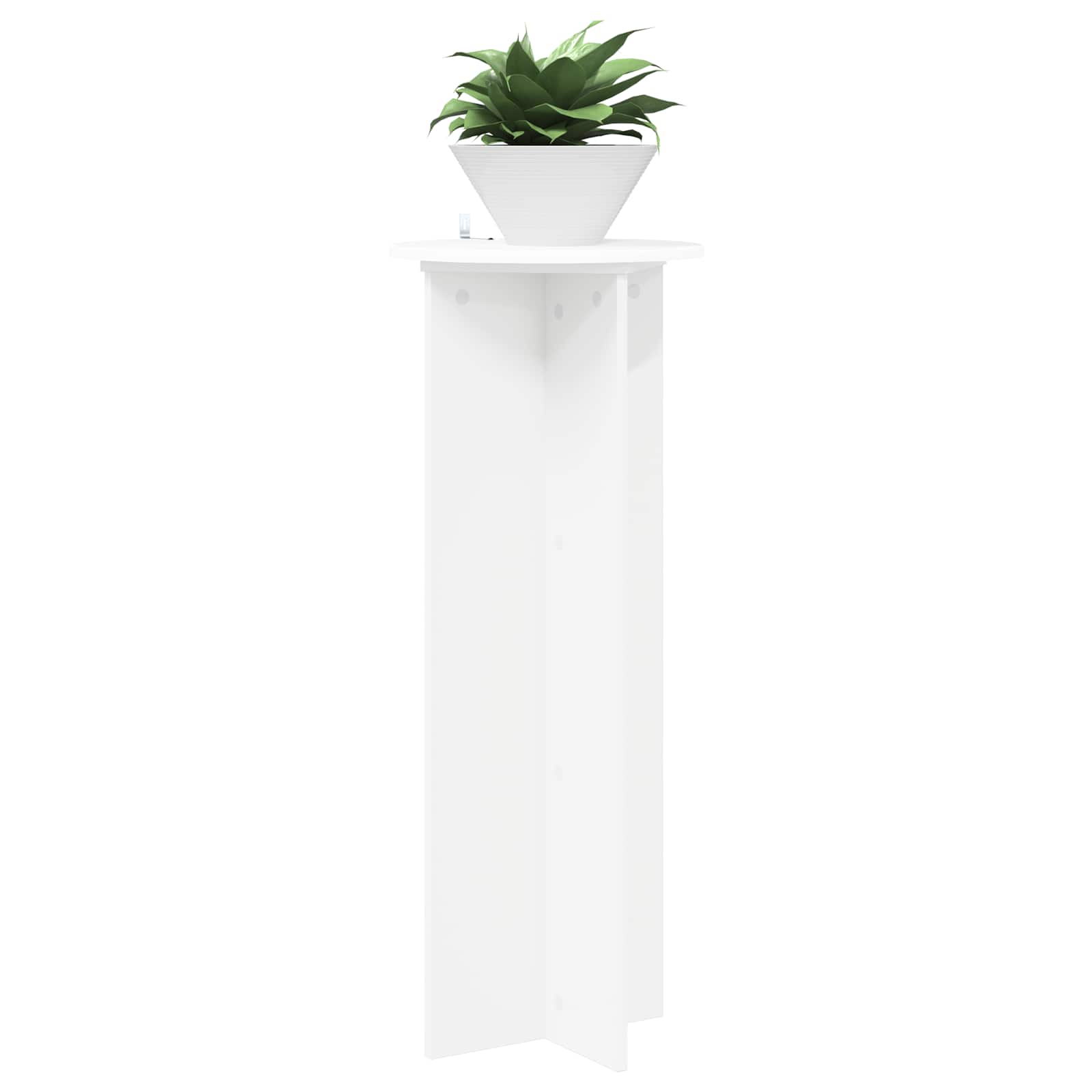 vidaXL Stojak na rośliny 2 pcs Biały Ø40 x 100 cm Drewno inżynieryjne