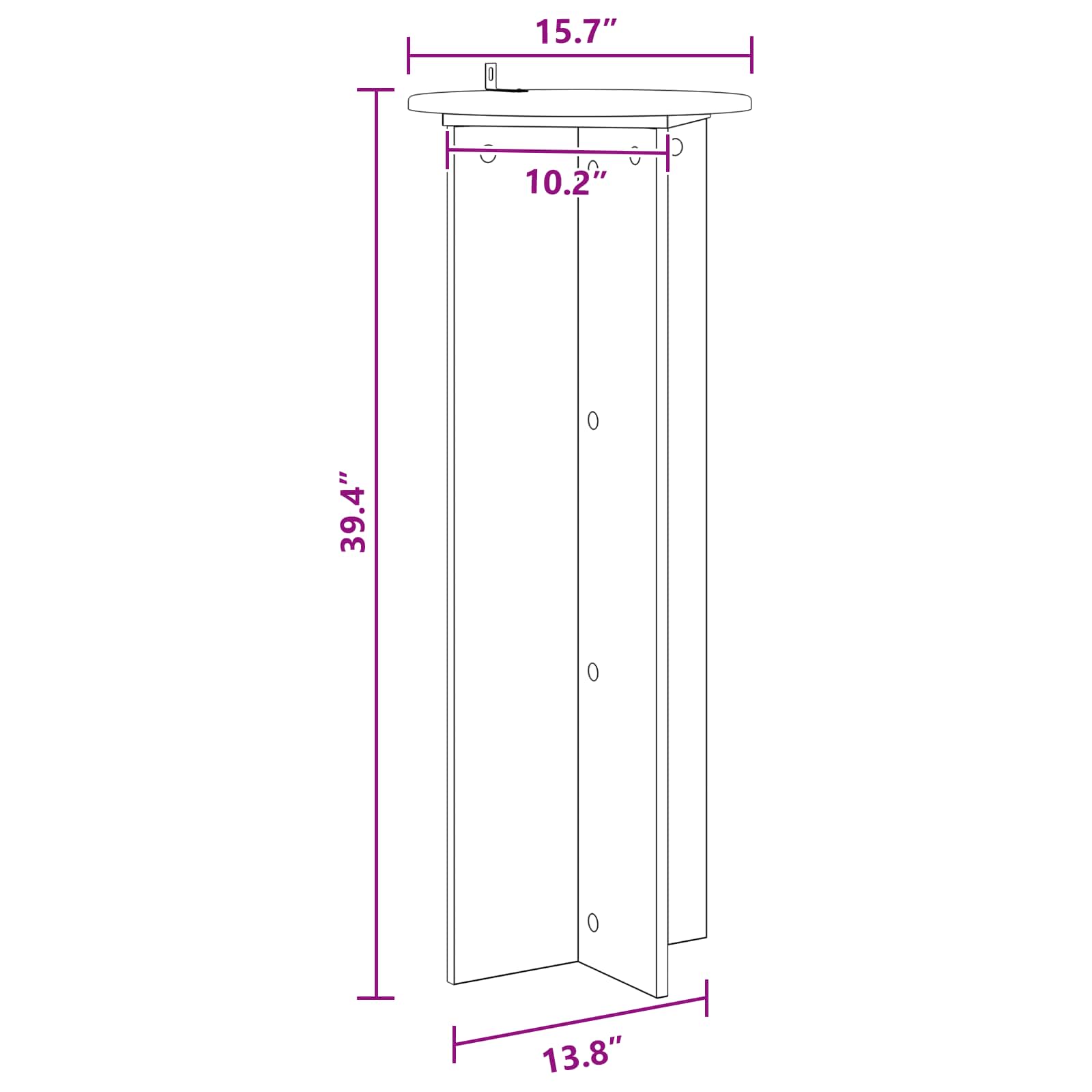 vidaXL Stojak na rośliny 2 pcs Biały Ø40 x 100 cm Drewno inżynieryjne