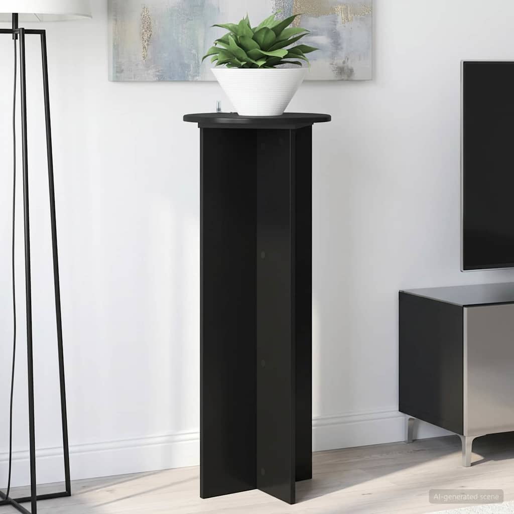 vidaXL Stojak na rośliny 2 pcs Czarny Ø40 x 100 cm Drewno inżynieryjne