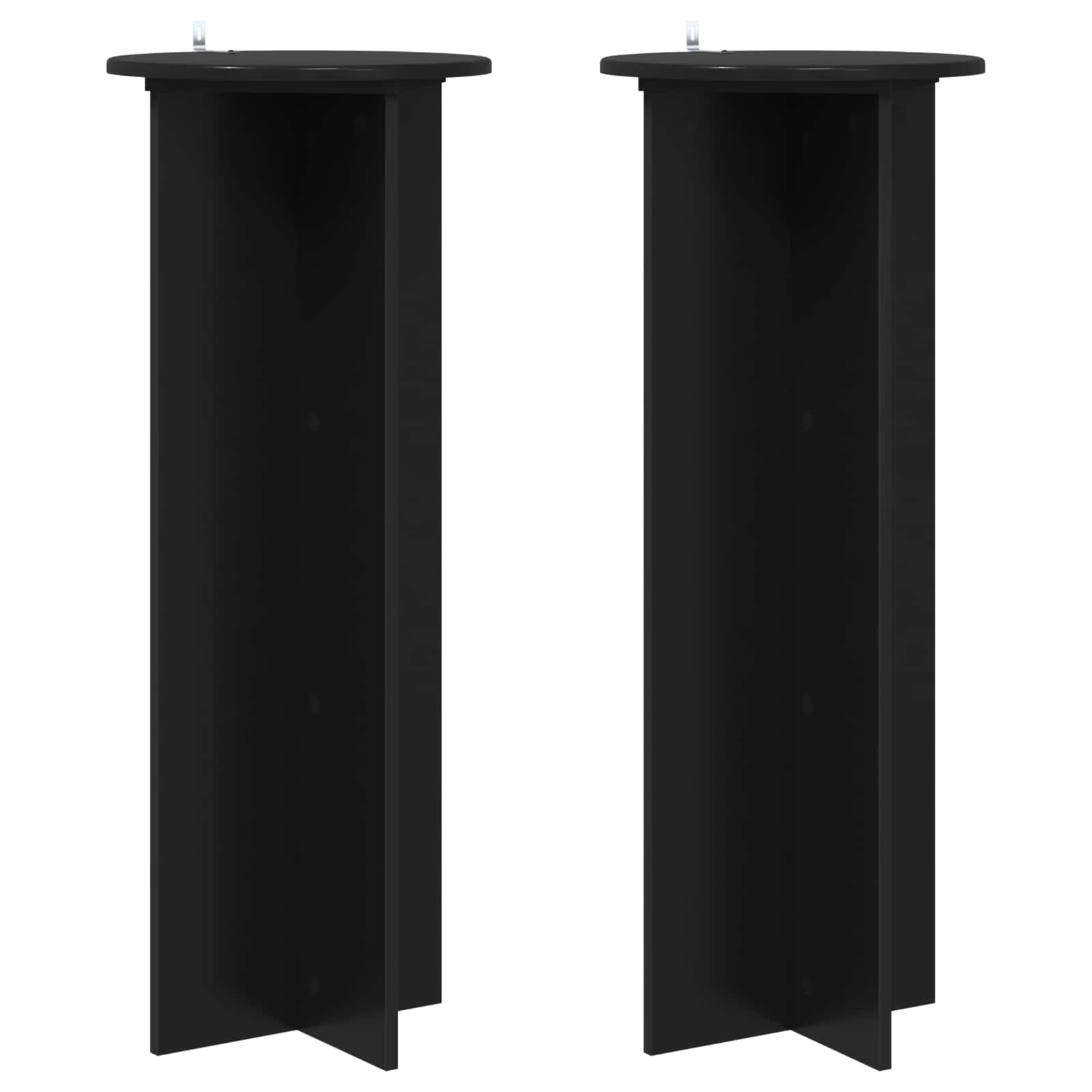 vidaXL Stojak na rośliny 2 pcs Czarny Ø40 x 100 cm Drewno inżynieryjne