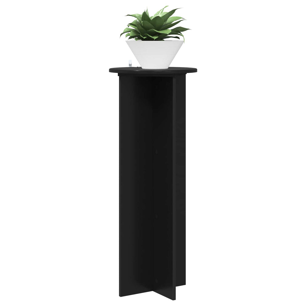 vidaXL Stojak na rośliny 2 pcs Czarny Ø40 x 100 cm Drewno inżynieryjne