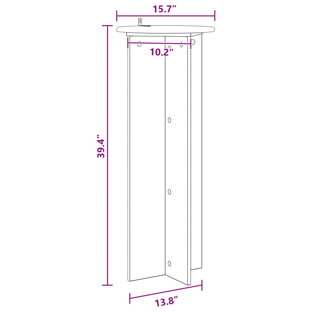 vidaXL Stojak na rośliny 2 pcs Czarny Ø40 x 100 cm Drewno inżynieryjne