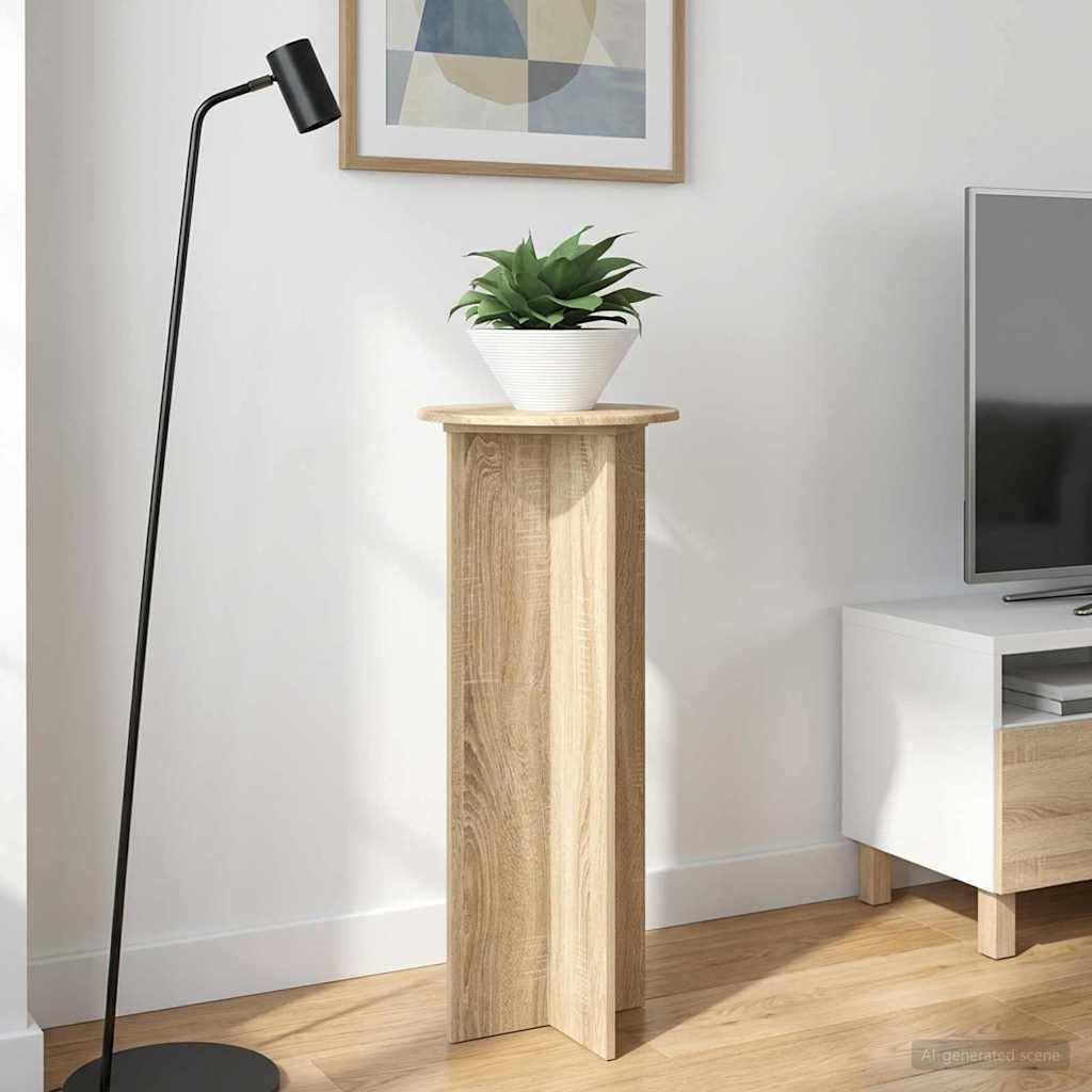 vidaXL Stojak na rośliny 2 pcs dąb Sonoma Ø40 x 100 cm