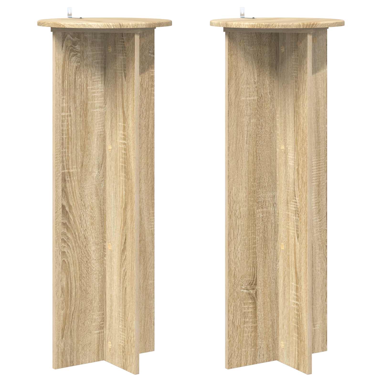vidaXL Stojak na rośliny 2 pcs dąb Sonoma Ø40 x 100 cm