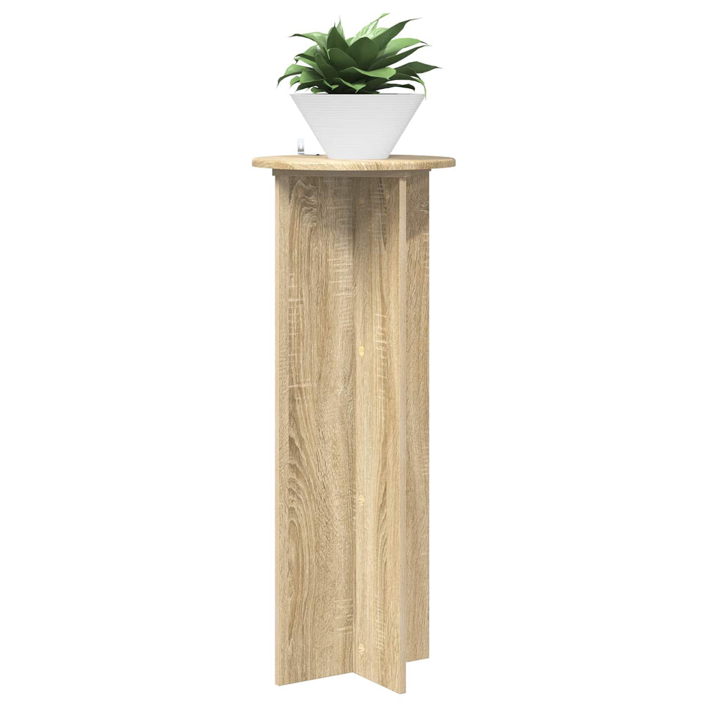 vidaXL Stojak na rośliny 2 pcs dąb Sonoma Ø40 x 100 cm