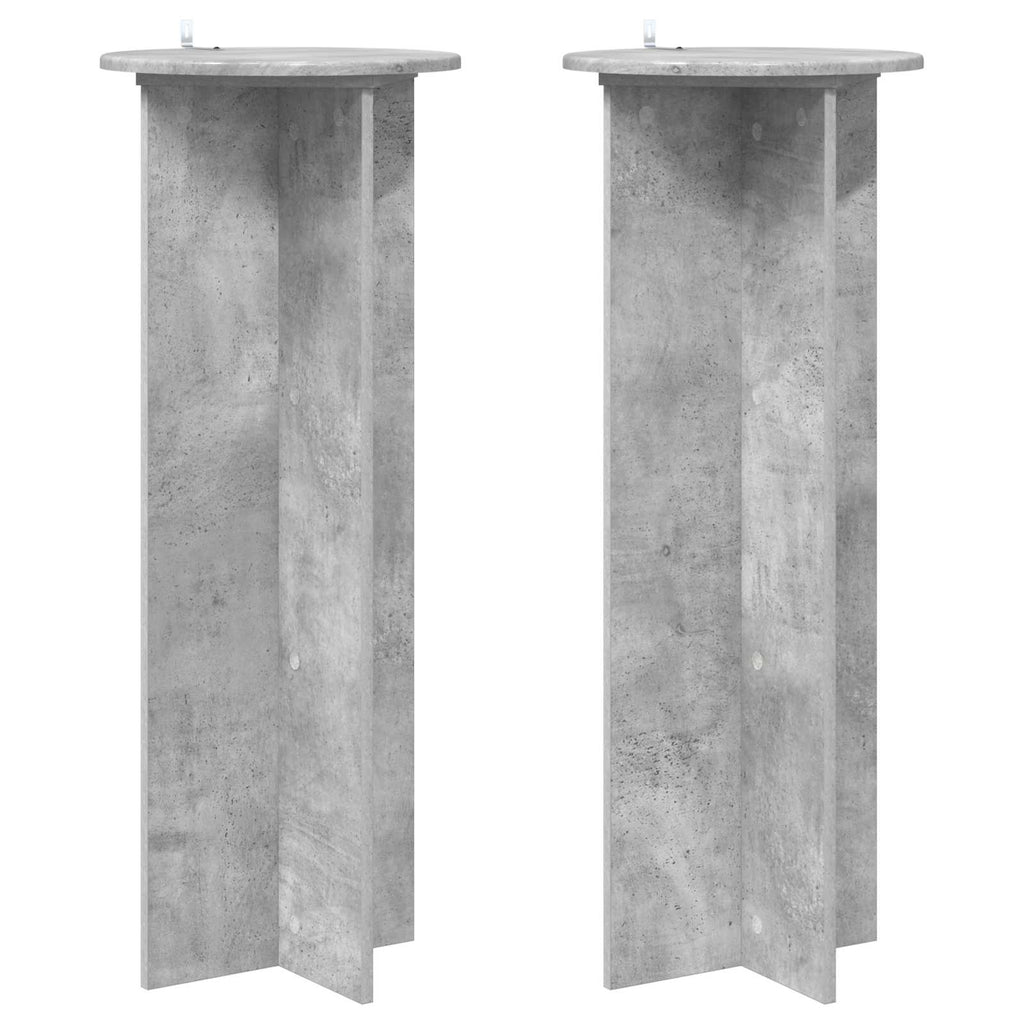 vidaXL Stojak na rośliny 2 pcs Betonowy szary Ø40 x 100 cm