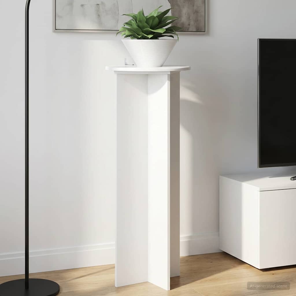 vidaXL Stojak na rośliny 2 pcs Biały wysoki połysk Ø40 x 100 cm