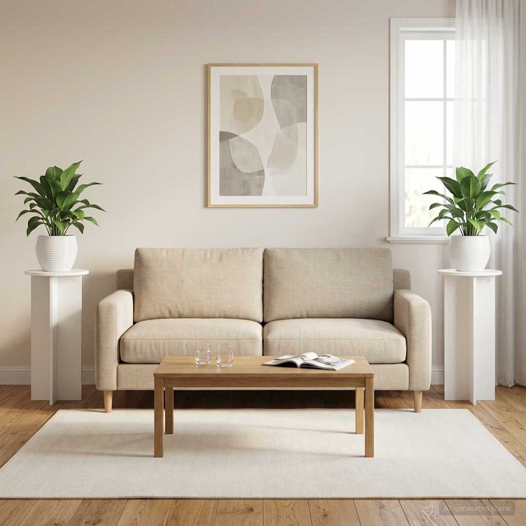vidaXL Stojak na rośliny 2 pcs Biały wysoki połysk Ø40 x 100 cm