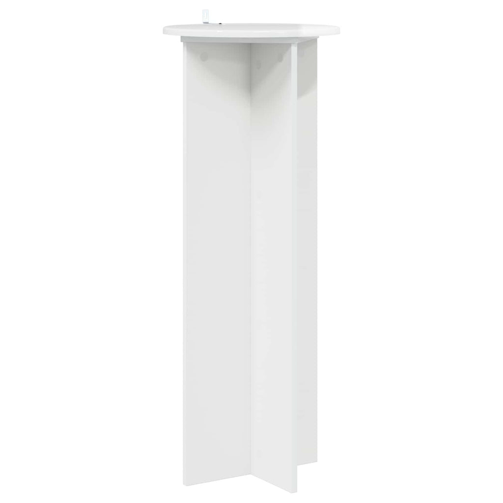 vidaXL Stojak na rośliny 2 pcs Biały wysoki połysk Ø40 x 100 cm