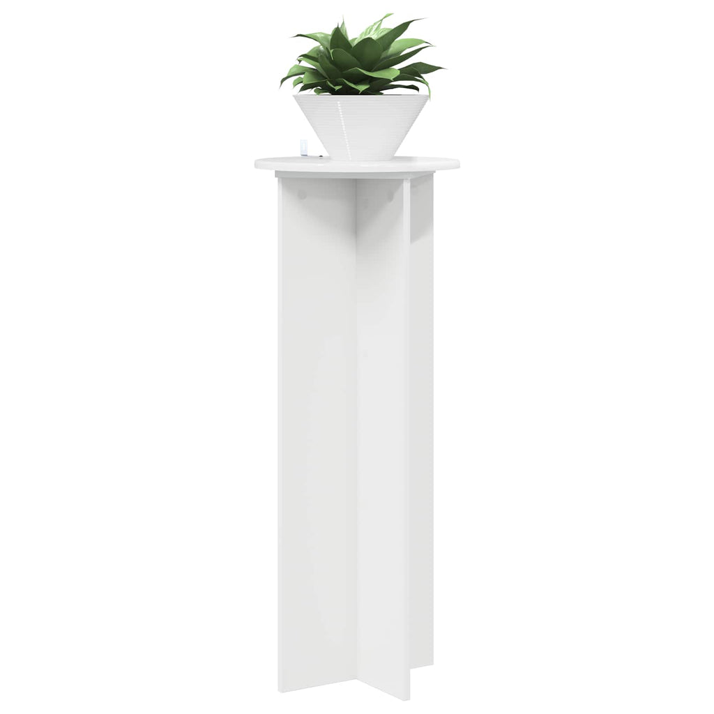 vidaXL Stojak na rośliny 2 pcs Biały wysoki połysk Ø40 x 100 cm