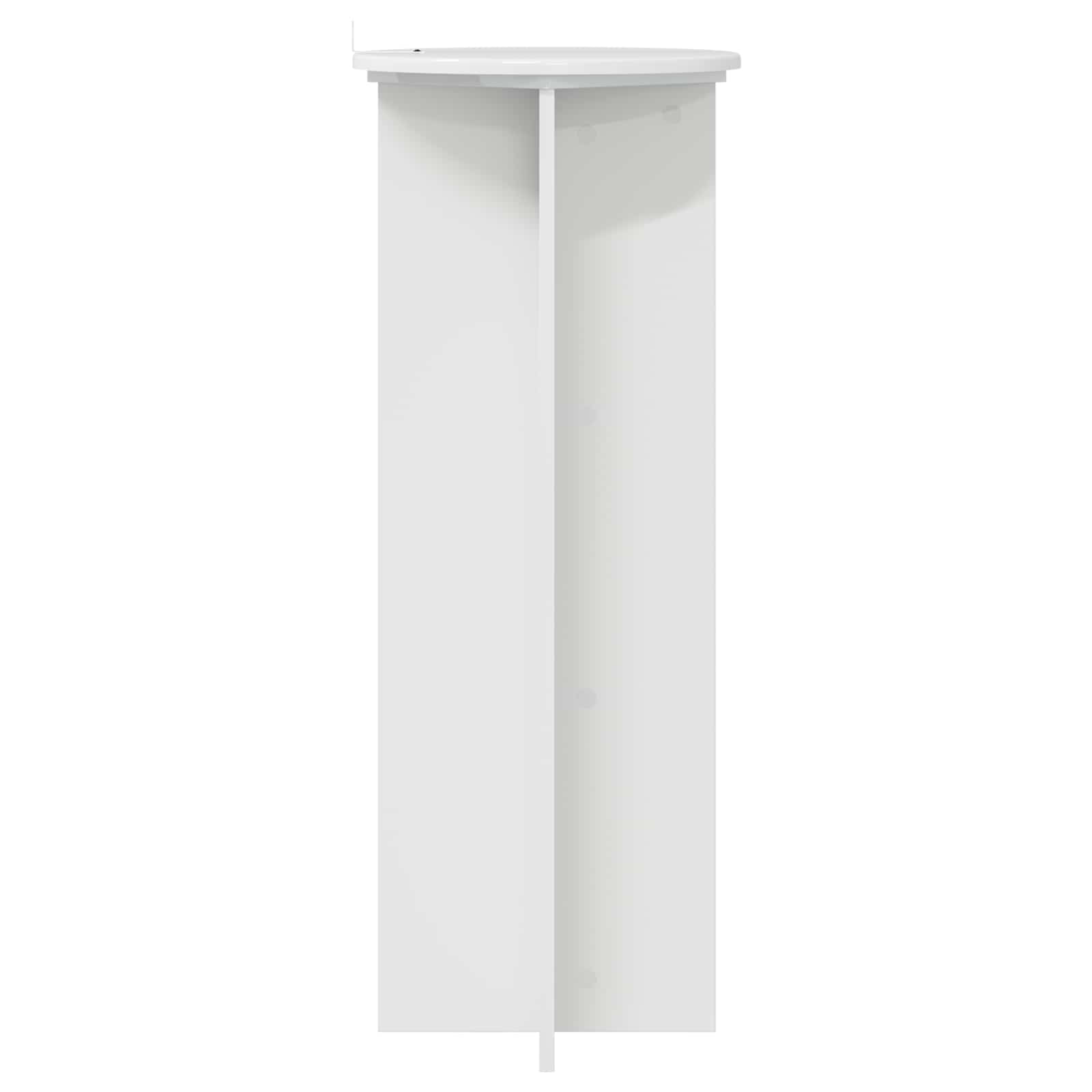 vidaXL Stojak na rośliny 2 pcs Biały wysoki połysk Ø40 x 100 cm
