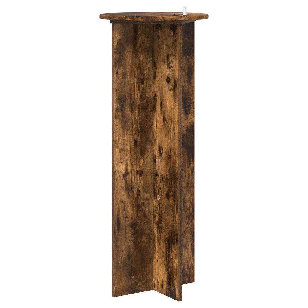 vidaXL Stojak na rośliny 2 pcs Dąb wędzony Ø40 x 100 cm