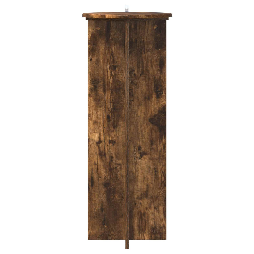 vidaXL Stojak na rośliny 2 pcs Dąb wędzony Ø40 x 100 cm