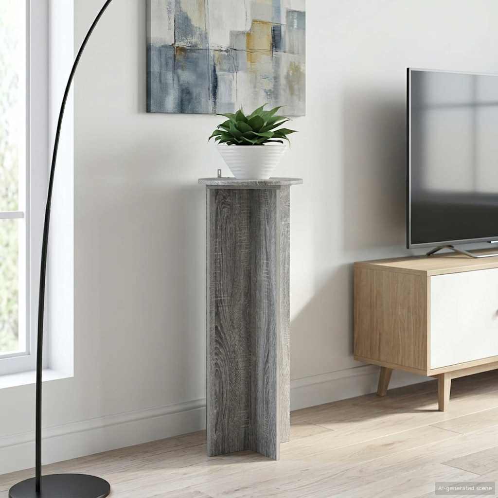 vidaXL Stojak na rośliny 2 pcs Szary Sonoma Ø40 x 100 cm