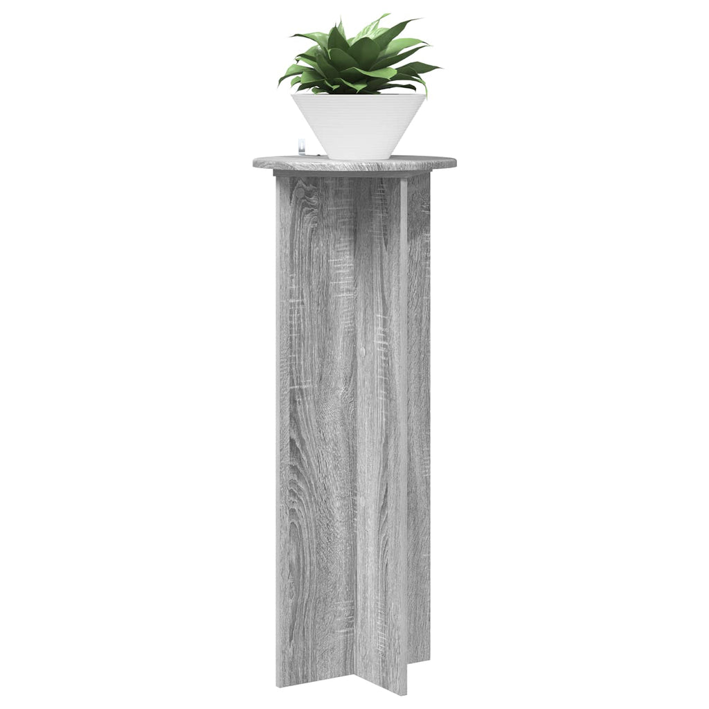 vidaXL Stojak na rośliny 2 szt. Szary Sonoma Ø40 x 100 cm