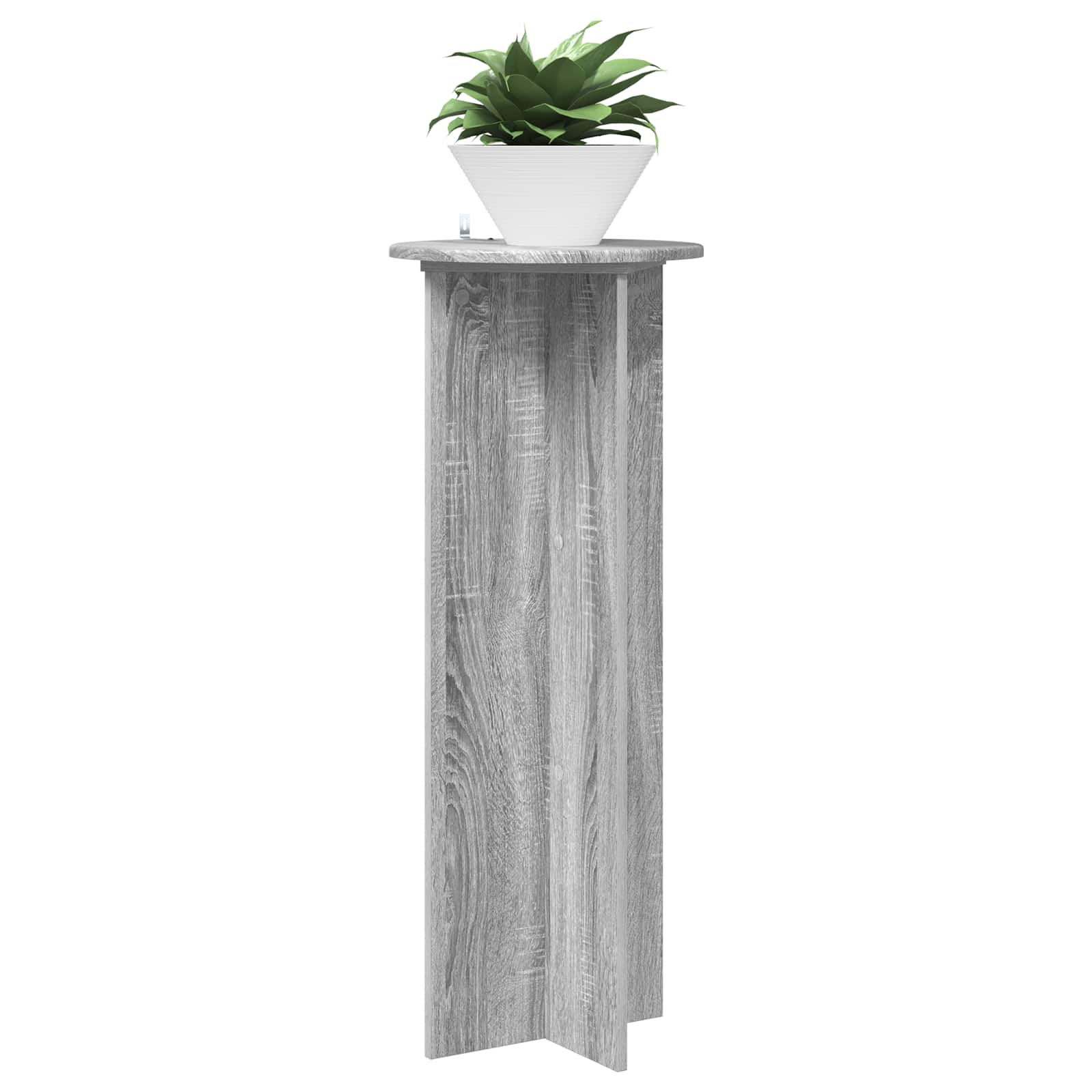 vidaXL Stojak na rośliny 2 szt. Szary Sonoma Ø40 x 100 cm
