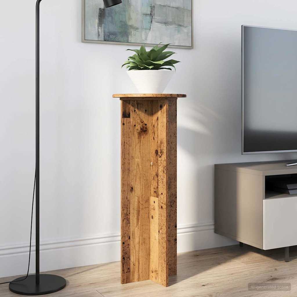 vidaXL Stojak na rośliny 2 pcs Stare drewno Ø40 x 100 cm