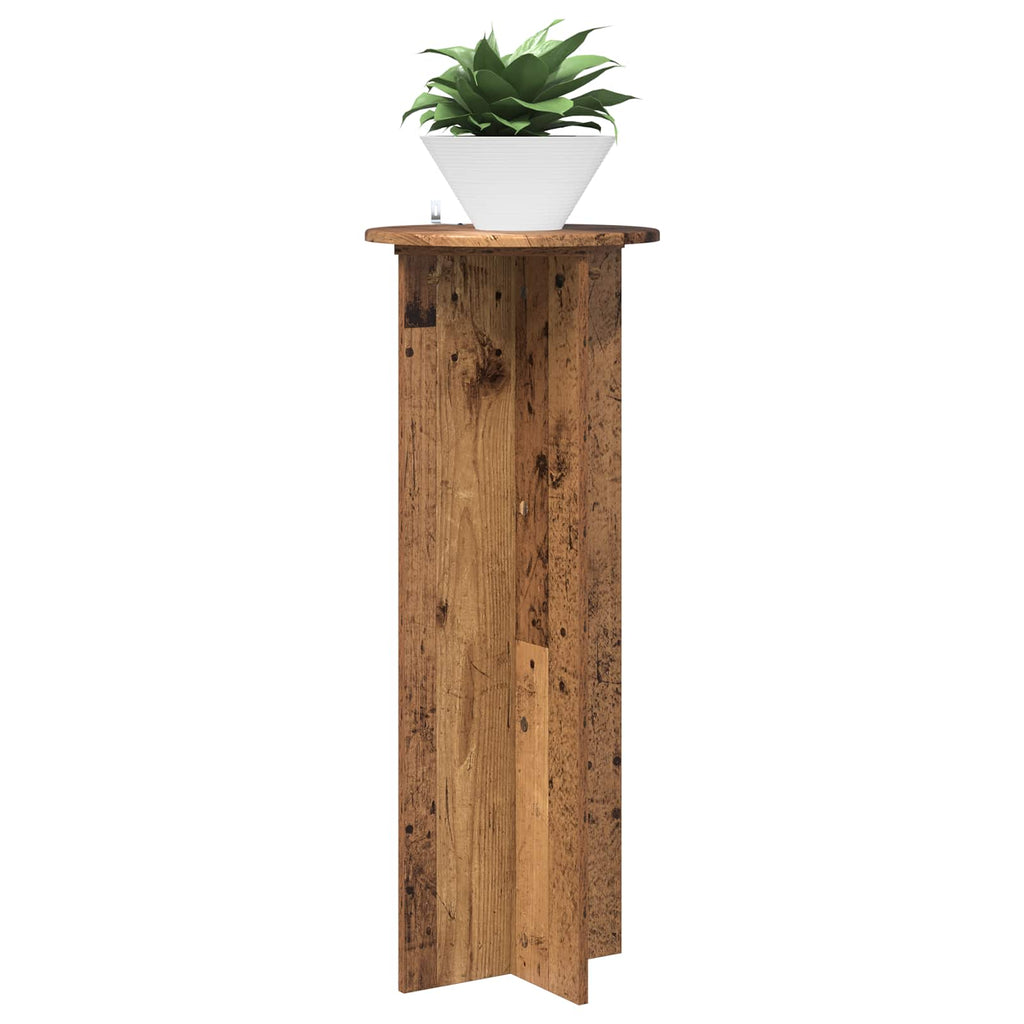 vidaXL Stojak na rośliny 2 pcs Stare drewno Ø40 x 100 cm