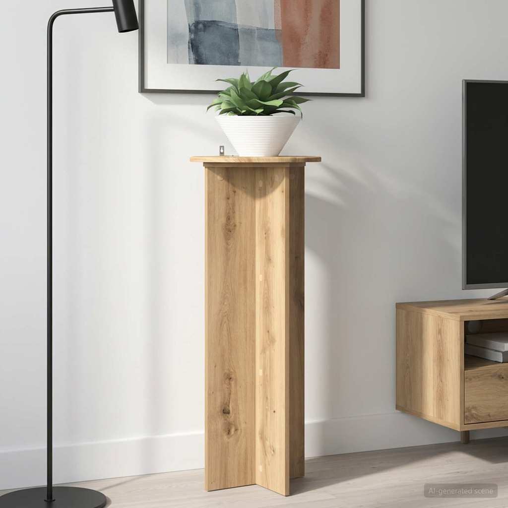 vidaXL Stojak na rośliny 2 pcs Dąb artisan Ø40 x 100 cm
