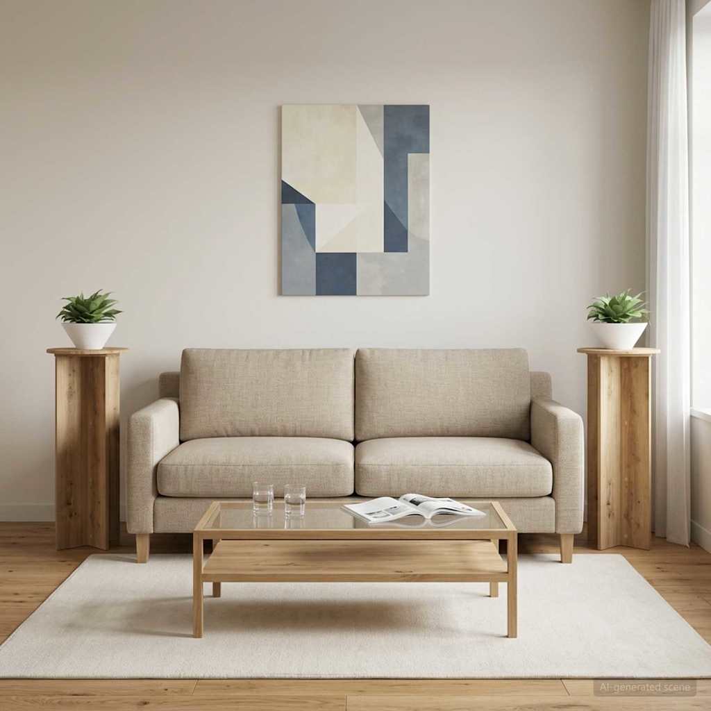 vidaXL Stojak na rośliny 2 pcs Dąb artisan Ø40 x 100 cm