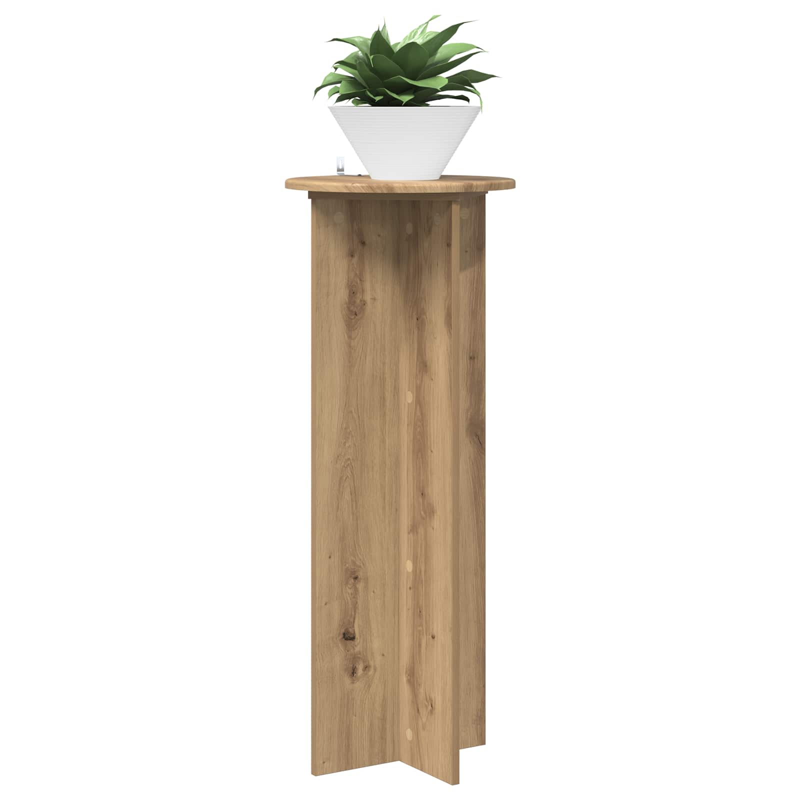 vidaXL Stojak na rośliny 2 pcs Dąb artisan Ø40 x 100 cm