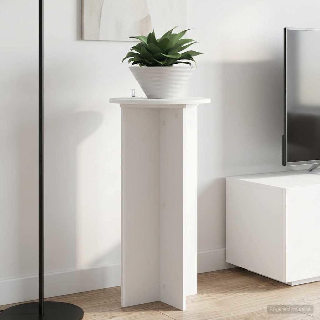 vidaXL Stojak na rośliny 2 pcs Biały Ø40 x 80 cm Drewno inżynieryjne